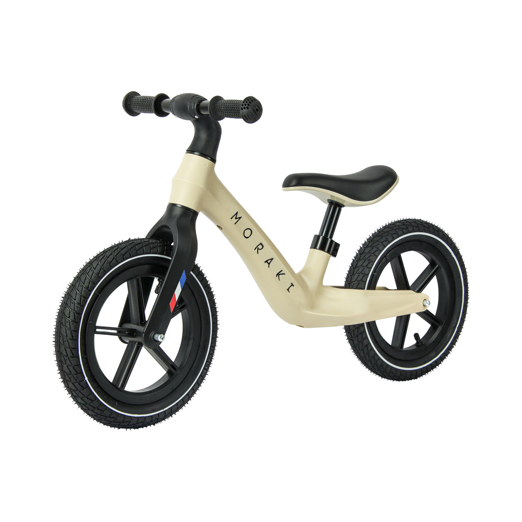 Moraki Loopfiets Beige – 12 inch luchtbanden – vanaf 2 jaar