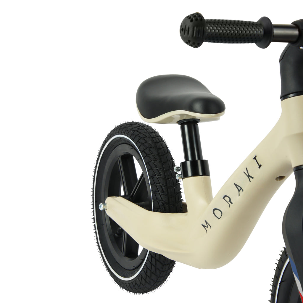 Moraki Loopfiets Beige – 12 inch luchtbanden – vanaf 2 jaar