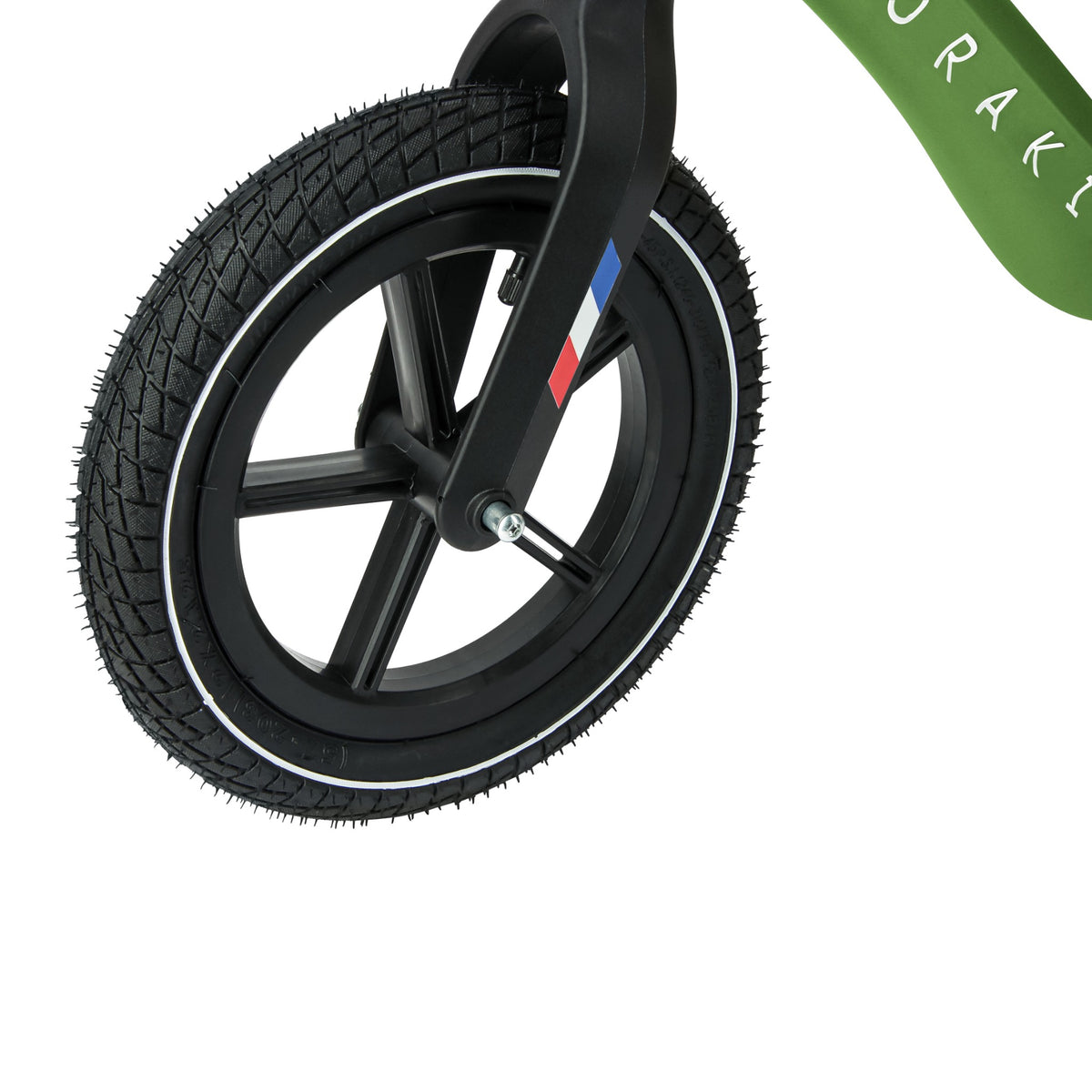 Moraki loopfiets groen - detail luchtband