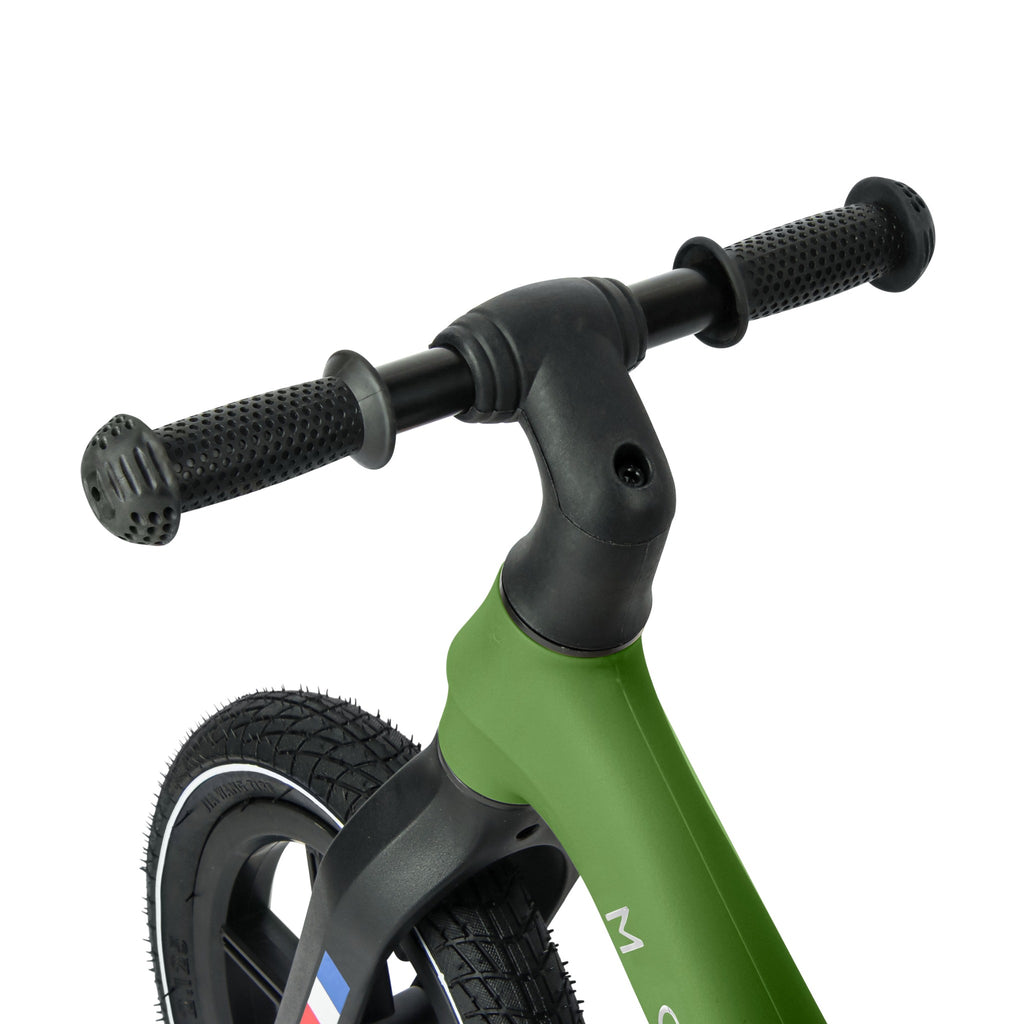 Moraki loopfiets groen - detail stuur